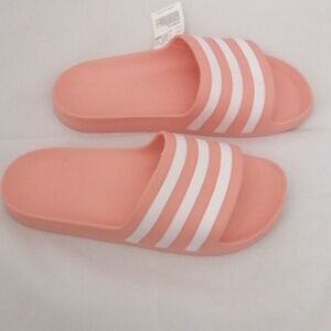 🩴NWT Original Adidas Size 9 Women's Slides Slippers Pink Adilette Aqua